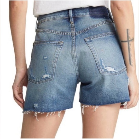 FRAME Denim Cutoff Denim Shorts size 34 in Northville Rips - Picture 2 of 9